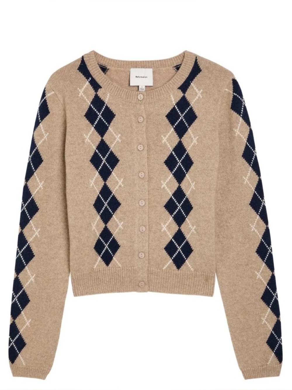 Reformation Clara Cashmere Crew Cardigan
